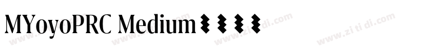 MYoyoPRC Medium字体转换